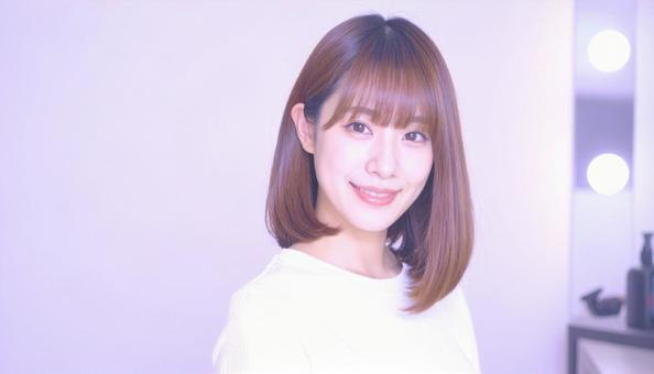 ヘアスタイルモデル：ワンレングスの写真