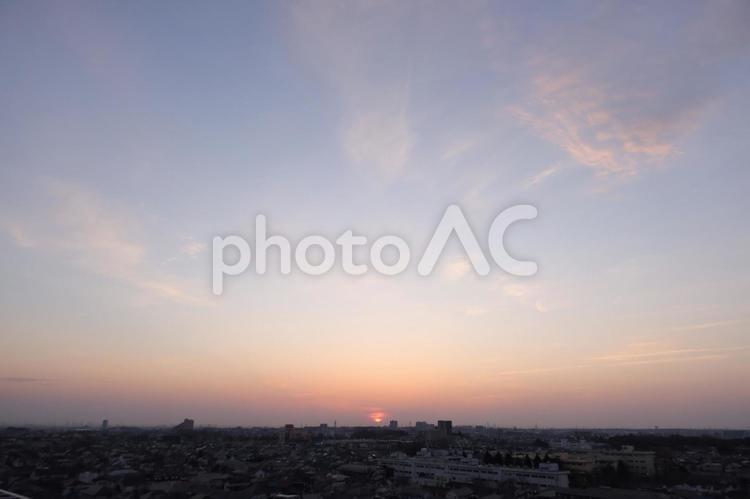 朝焼け　日の出　dawn  朝焼け,夜明け,朝焼け雲の写真素材