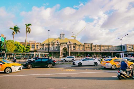 【台湾】新竹駅 台湾,新竹,街並みの写真素材