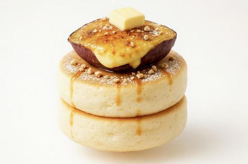 焼き芋のスフレパンケーキ 焼き芋のスフレパンケーキの写真