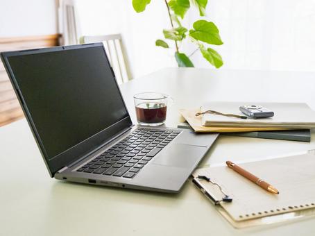 Photo, laptop, sales slip, binder, 