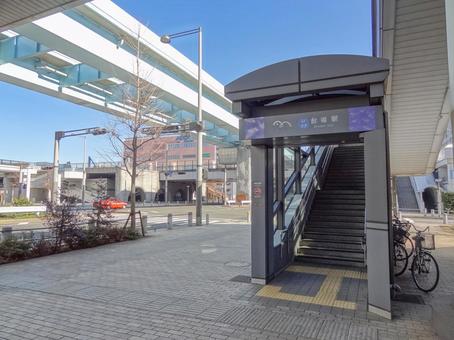 ゆりかもめ台場駅の入口 台場駅,ゆりかもめ,入口の写真素材