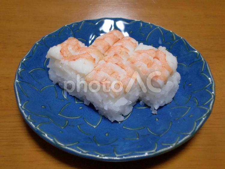 海老の押し寿司 押し寿司,おしずし,箱寿司の写真素材