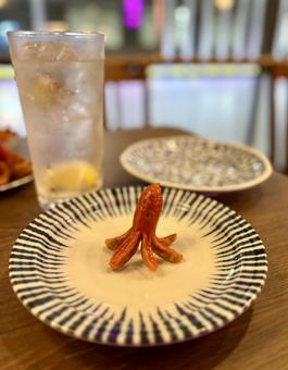 居酒屋のタコさんウインナー001 ウインナー,タコ,居酒屋の写真素材