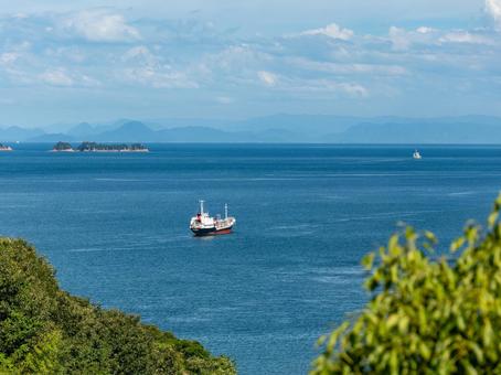 海 海,瀬戸内海,船の写真素材