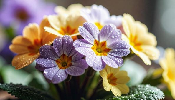 秋から春の花　プリムラの写真