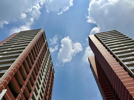 高層ビル マンション オフィス街 高層ビル マンション オフィス街 ビル,ビジネス,オフィスビルの写真素材