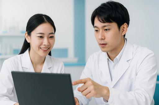 ラボでの協力作業 ラボでの協力作業の写真