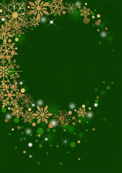 Christmas _ green background - vertical, বড়দিনের পর্ব, তুষারকণা, ফ্রেম, JPG