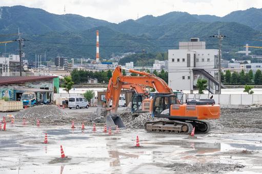建物解体工事の現場 解体,工事,建設の写真素材