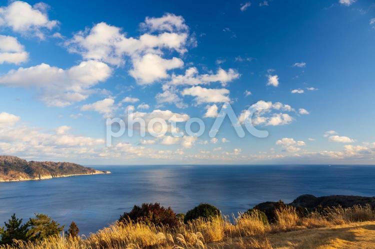 牡鹿半島の風景(53) 牡鹿半島,海,波の写真素材