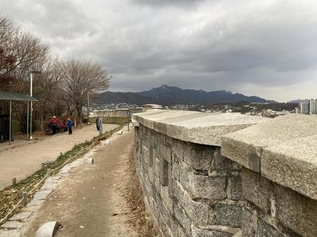 ソウル城郭 ソウル城郭 ソウル城郭,ソウル,城壁の写真素材