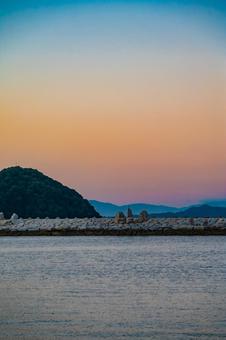四国　愛媛県　星の浦海浜公園の朝 星の浦海浜公園,公園,瀬戸内海の写真素材