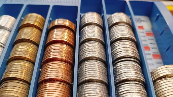 マネータワー お金,コイン,経済の写真素材