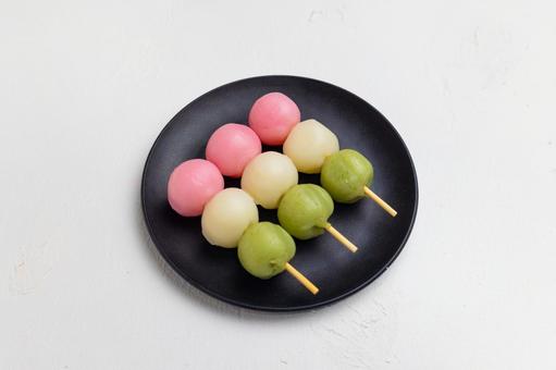 三色だんご1 だんご,三色団子,和菓子の写真素材