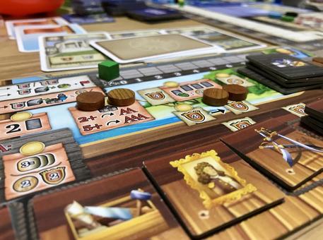 宮廷工房、栄誉のタイル選び ボードゲーム,宮廷,工房の写真素材