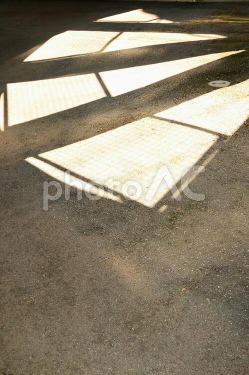 光の差し込む地面 舗装,影,地面の写真素材