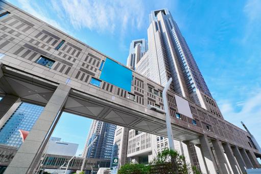 都庁　高層ビル　東京　観光 高層ビル,緑,都庁の写真素材