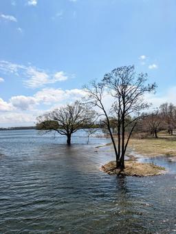 青森県　津軽富士見湖の風景の写真