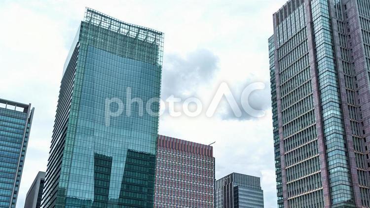 東京駅周辺の丸の内オフィスビル群 東京,東京都,東京駅の写真素材
