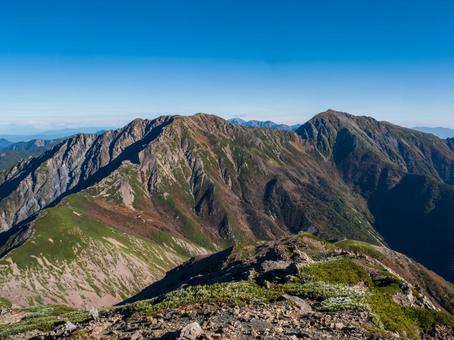 悪沢岳 南アルプス,登山,風景の写真素材