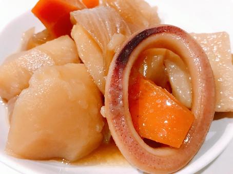 じゃがいも煮物 じゃがいも煮物,いかとじゃがいもの煮物,烏賊とじゃがいもの煮物の写真素材