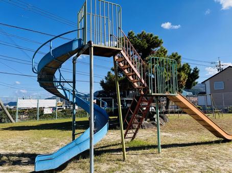 すべり台 遊具,公園,遊ぶの写真素材