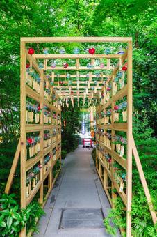 森の風鈴小路4 風鈴,夏,福徳の森の写真素材