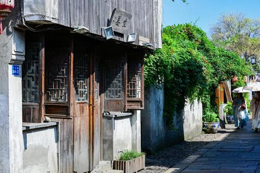 Photo, suzhou, pingjiang road, yangtze river (in china), 