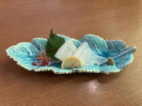 剣イカの刺身 剣イカの刺身 剣イカ,刺身,レモンの写真素材
