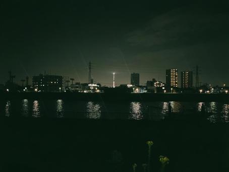夜景とスカイツリー 夜景とスカイツリーの写真