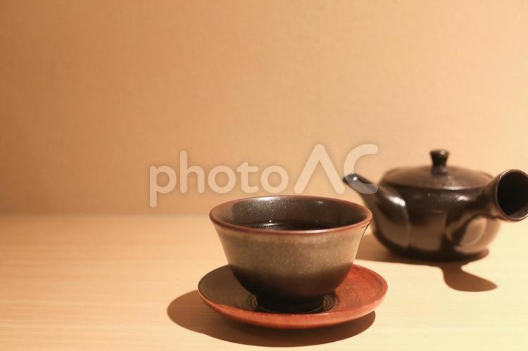 湯のみ　きゅうす　のんびり 茶碗,湯のみ,急須の写真素材