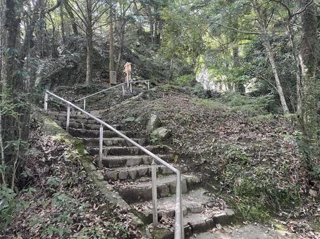 石の階段 石の階段 階段,備中松山城,山道の写真素材