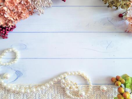 パールと花のエレガント背景クリスマス背景 エレガント,パール,花の写真素材