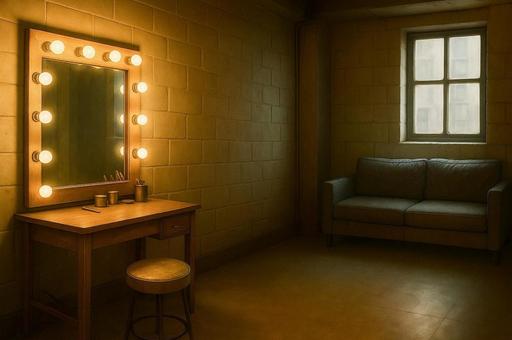 楽屋　女優ミラーの写真