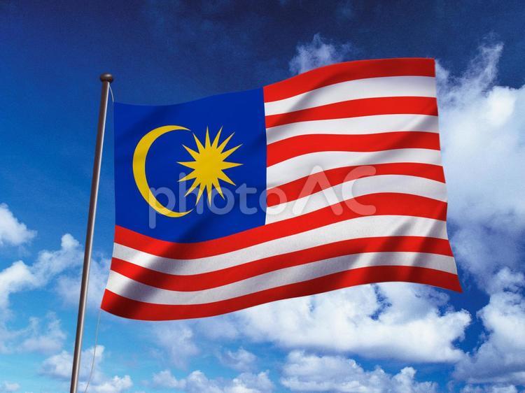 マレーシアの国旗イメージ マレーシア,東南アジア,国旗の写真素材
