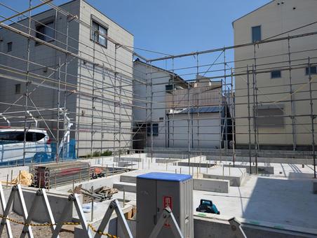 建設中の家 建設中の家 建設,建築,新築の写真素材