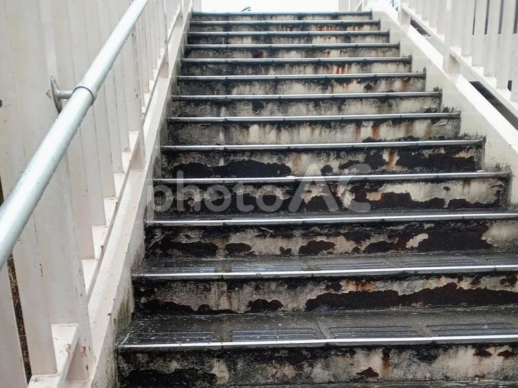 横断歩道橋の階段 横断歩道橋,階段,歩道橋の写真素材
