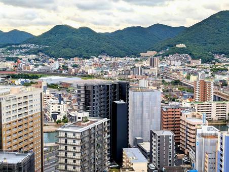 北九州市小倉北区の朝の景色 北九州市小倉北区の朝の景色 北九州市,小倉北区,福岡県の写真素材