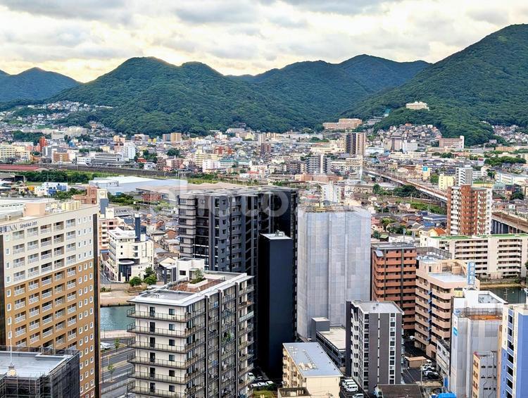 北九州市小倉北区の朝の景色 北九州市,小倉北区,福岡県の写真素材