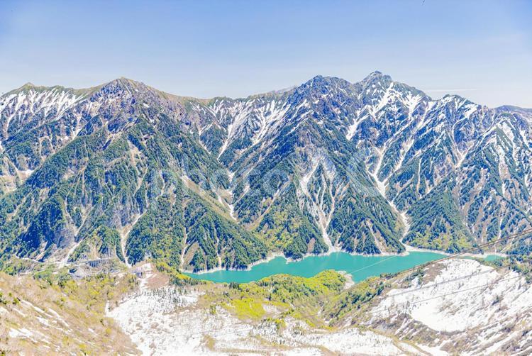 立山アルペンルート　大観峰から望む風景　 大観峰,立山連峰,立山ロープウェイの写真素材