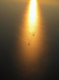 瀬戸内海の夕陽 瀬戸内海の夕陽の写真