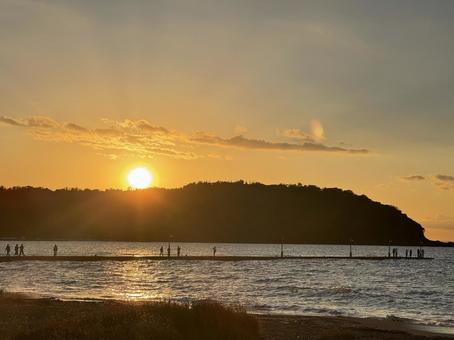 原岡桟橋(岡本桟橋) 原岡,岡本,桟橋の写真素材
