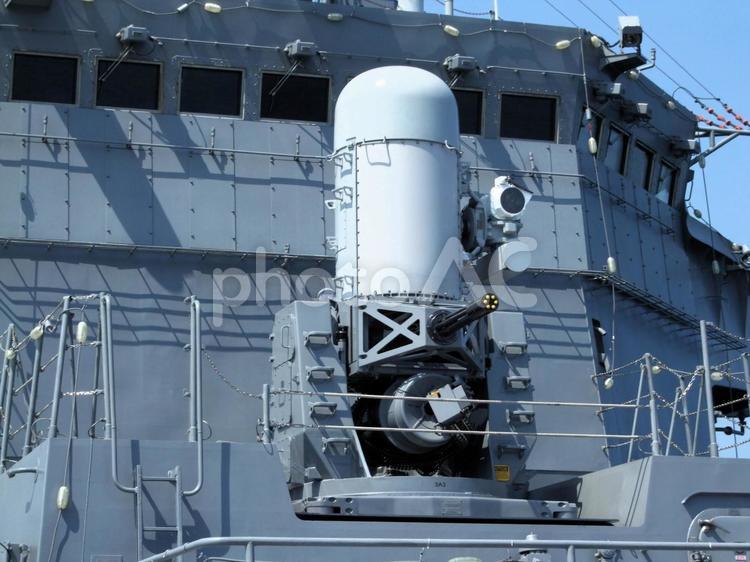 弾倉ドラムと高性能機関砲CIWS 機関砲,高性能,ciwsの写真素材