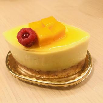 ムースケーキ ムースケーキ マンゴー,パッションフルーツ,ムースの写真素材