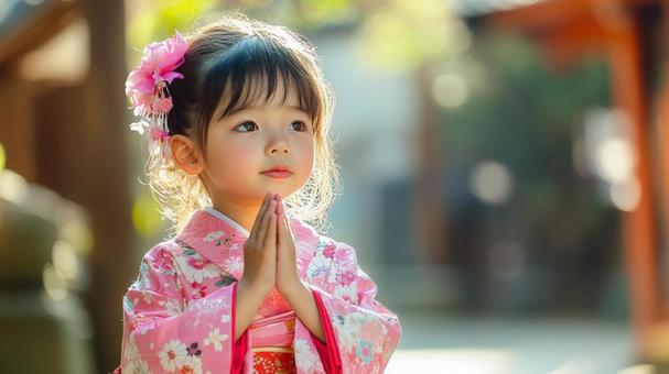 真剣な眼差しの祈りの写真