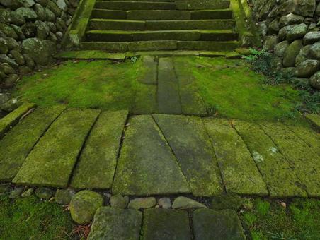 苔と石畳 苔と石畳 石畳,苔,貞祥寺の写真素材