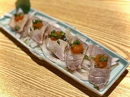 炙り鮪のおろしポン酢 マグロ,鮪,炙りの写真素材