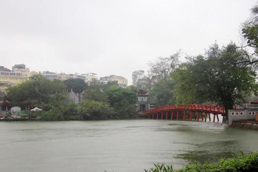 ハノイのホアンキエム湖の玉山祠 ハノイのホアンキエム湖の玉山祠 ハノイ,ホアンキエム湖,玉山祠の写真素材