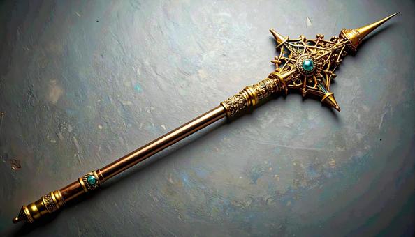 美しい飾りの魔術師の杖の写真